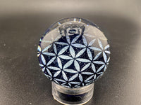 Filla John Slurper Marble - Dichroic Seed Of Life design in high-quality borosilicate glass, 0.5 inch marble