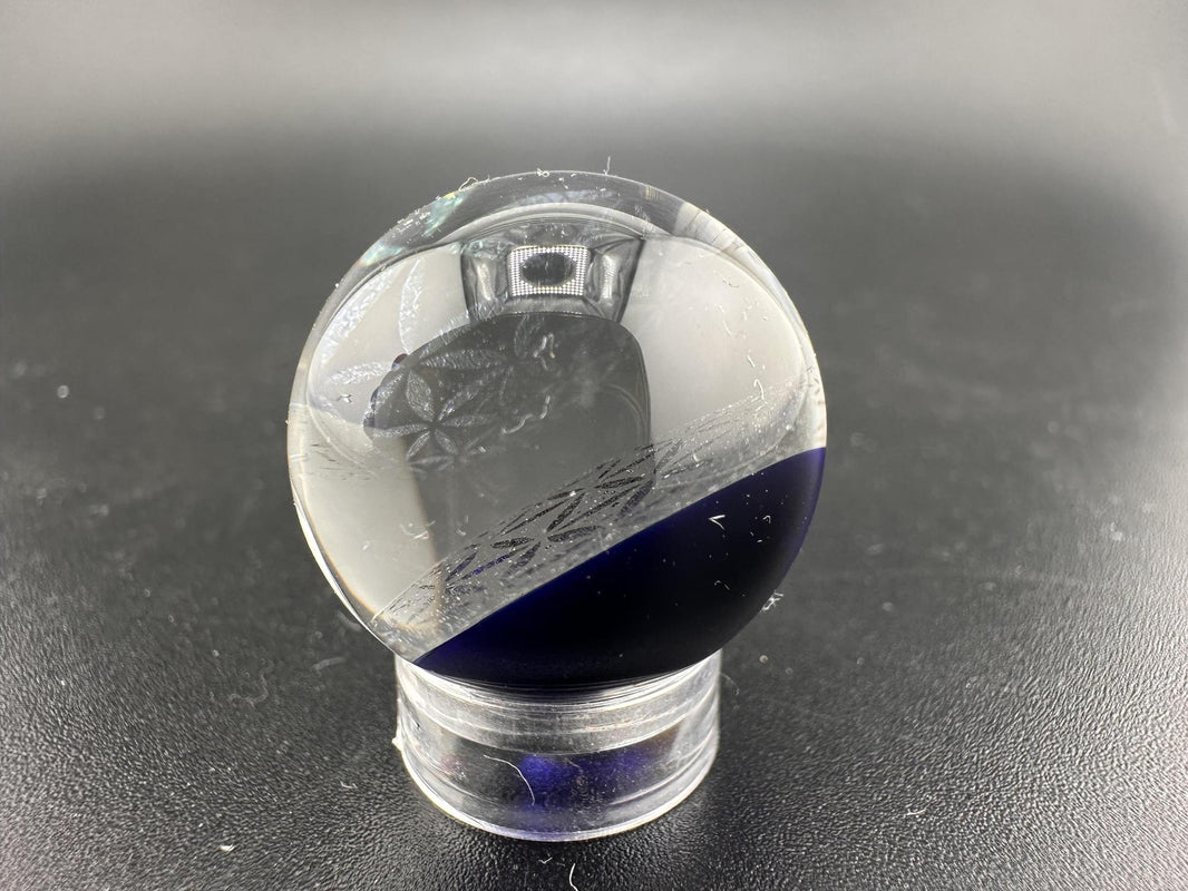 Filla John Slurper Marble - Dichroic Seed Of Life, high-quality borosilicate glass marble for terp setups.