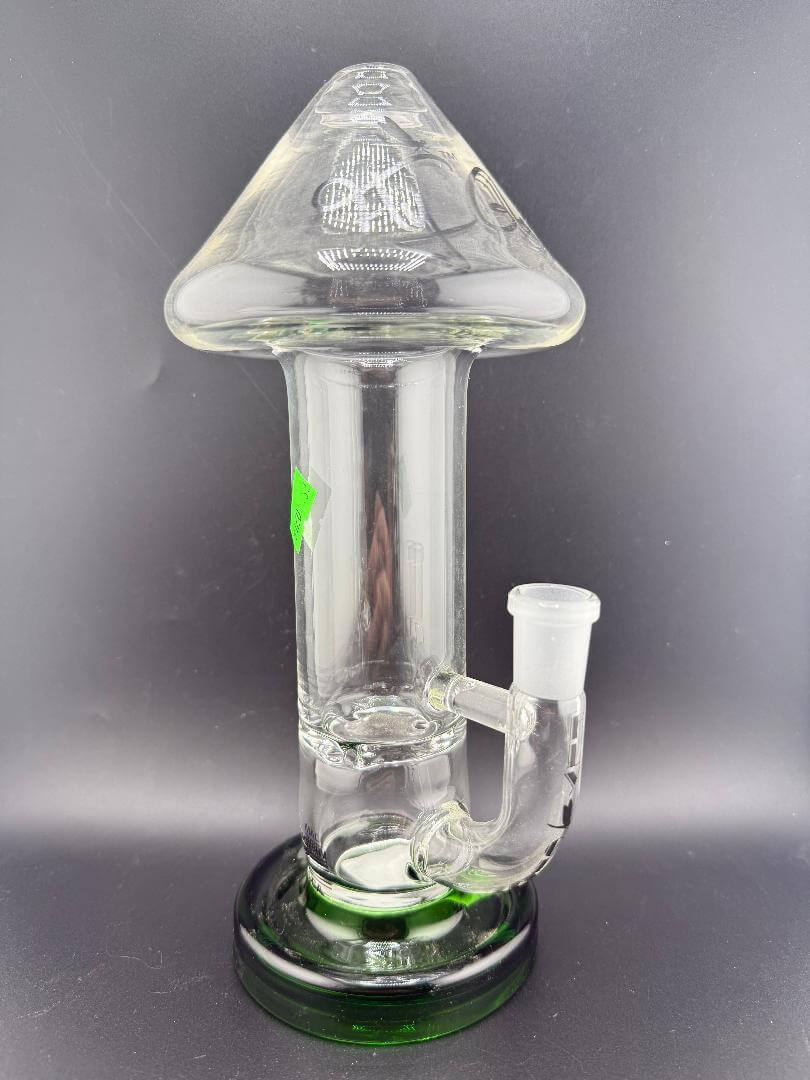 Fly Glass Flower Straight Tube - Mushroom 14mm 90° with unique mushroom design and straight tube structure.