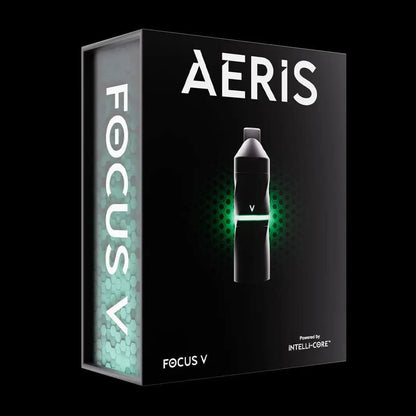 Focus V Aeris – Black Edition | Palm-Sized Smart Dab Rig packaging with sleek design.