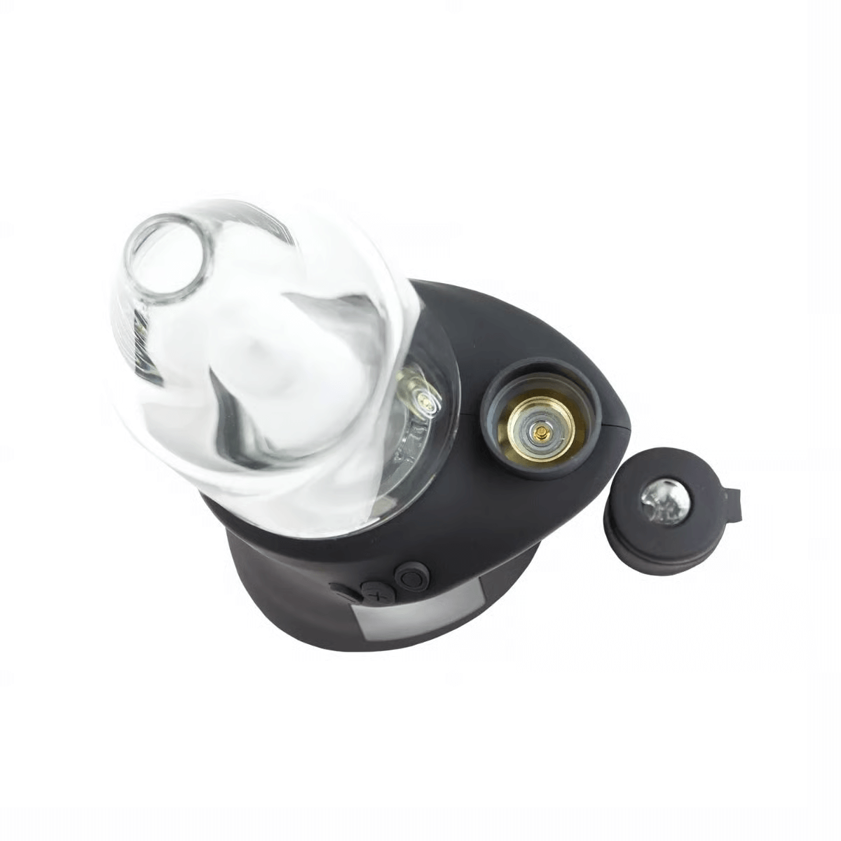 Focus V Carta 2 – Black Edition | Advanced Smart E-Rig for Concentrates from a top view showcasing its sleek design.