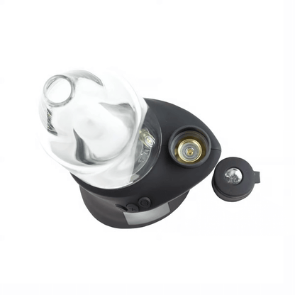 Focus V Carta 2 – Black Edition | Advanced Smart E-Rig for Concentrates from a top view showcasing its sleek design.