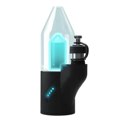 Focus V Carta E Rig portable e-rig with LED light, quartz atomizer, and ergonomic design for dry herb and concentrates.