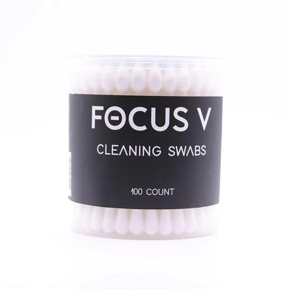 Focus V Dab Swabs container with 100 count for cleaning CARTA e-rigs and glass accessories.
