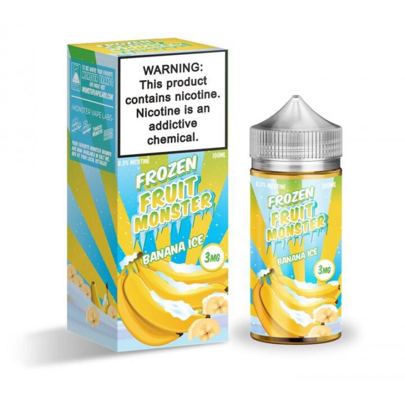 Frozen Fruit Monster Banana Ice 100ml vape juice with icy banana flavor and menthol cooling effect.