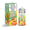 Frozen Fruit Monster vape juice, Mango Peach Guava Ice, 100ml bottle with colorful packaging and nicotine warning.