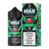 Bottle of Frozen Hulk Tears vape juice 100ml depicting strawberry and watermelon flavors in vibrant packaging.