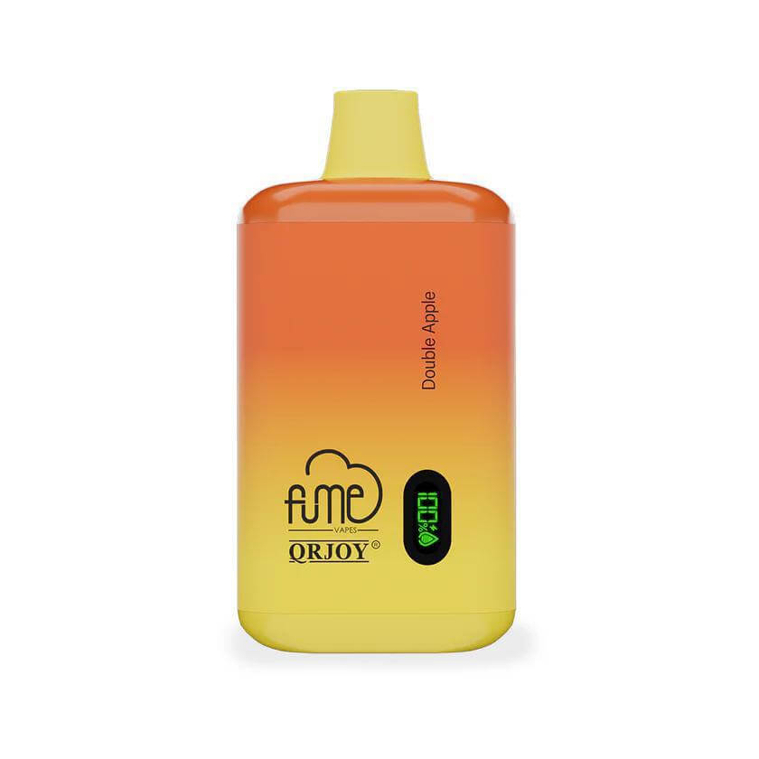 Fume 5K 2% Nicotine Disposable in Double Apple flavor with digital display for a smooth vaping experience.