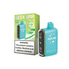 Geek Bar Pulse 15K Disposable Vape in Mint flavor, offering intense flavor and 5% nicotine, with packaging and warning label.