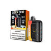 Geek Bar Pulse X Orange Dragon disposable vape with warning label for nicotine content.