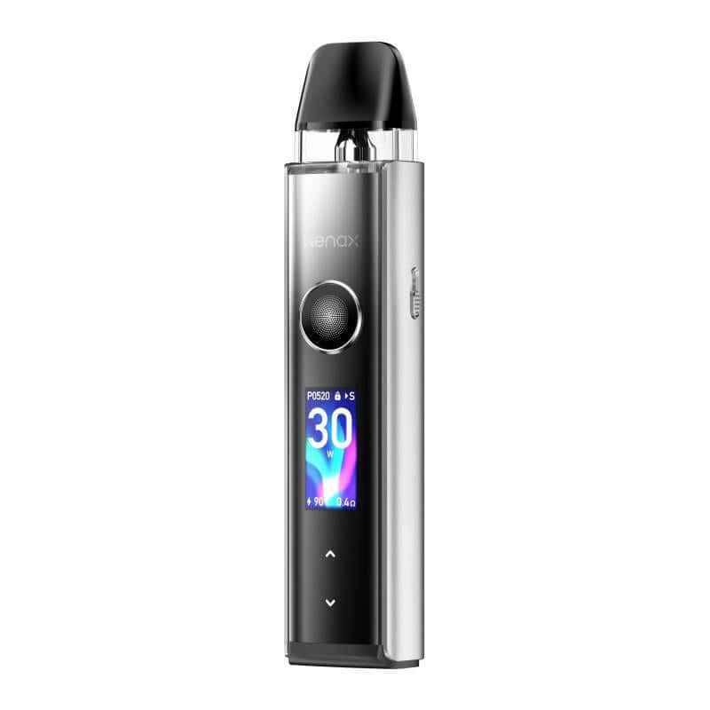 Geek Vape Wenax Q Pro Kit - Moonlit Silver, sleek pod system for customizable vaping experience.