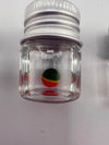 Clear glass container with colorful Pokeball design at the bottom, ideal for storing dab accessories.