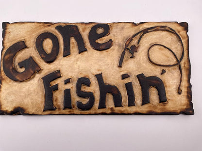 Thom Woodworks Sign - Hand Carved Wood Slat 11" x 5.5"