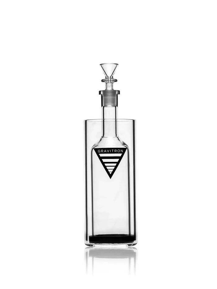 Gravitron® glass gravity bong in sleek design, ideal for personal and party sessions, available in Medium and Large sizes.