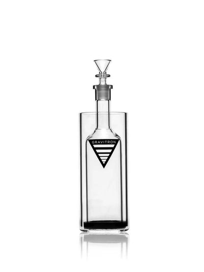 Grav Labs Gravitron glass gravity bong, sleek design for personal or group sessions, available in medium and large sizes.
