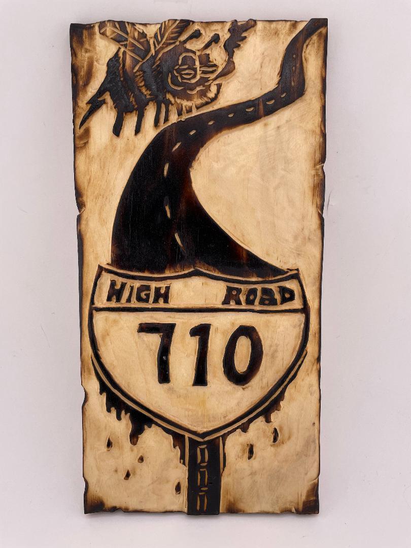 Thom Woodworks Sign - Hand Carved Wood Slat 11" x 5.5"