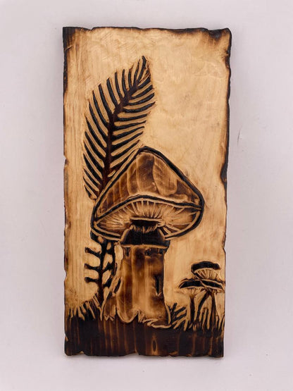 Thom Woodworks Sign - Hand Carved Wood Slat 11" x 5.5"