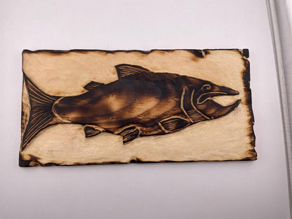Thom Woodworks Sign - Hand Carved Wood Slat 11" x 5.5"