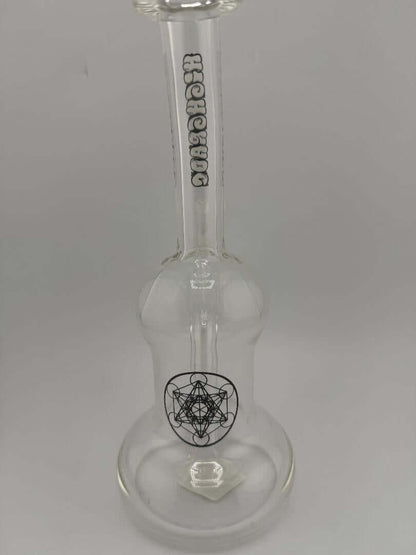 Highgrade Glass Banger Hanger 14mm 90° with intricate design, handcrafted for optimal dabbing performance.