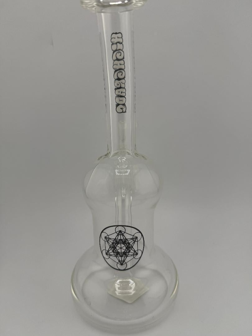 Highgrade Glass Banger Hanger 14mm 90° with intricate design, handcrafted for optimal dabbing performance.