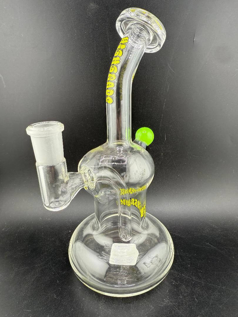 Highgrade Glass Banger Hanger 14mm 90° showcasing clear design and 14mm joint, perfect for optimal dabbing performance.