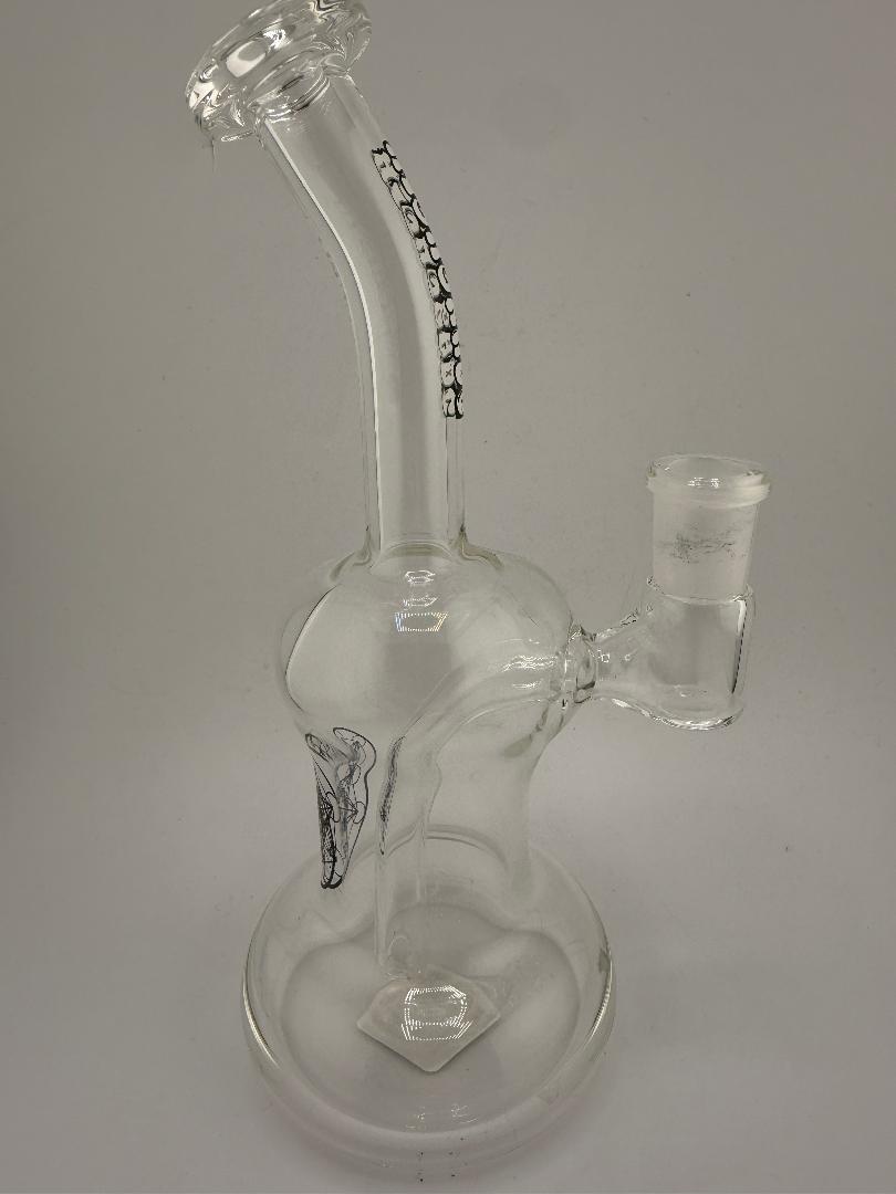 Highgrade Glass Banger Hanger 14mm 90° rig, handcrafted glass, optimized for smooth hits, showcasing heady glass art.