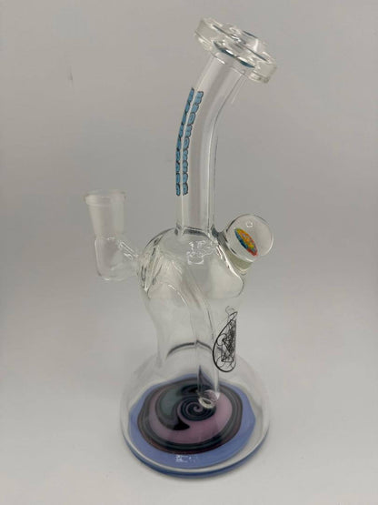 Highgrade Glass Banger Hanger with Reversal Bottom 14mm 90° in clear glass, showcasing heady American craftsmanship.