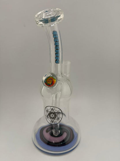 Highgrade glass banger hanger with reversal bottom, 14mm 90 degree, in multiple colors, handcrafted in Spokane, WA.