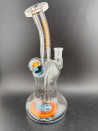 Highgrade Glass Banger Hanger w/ Reversal Bottom 14mm 90° with colorful design and intricate details.