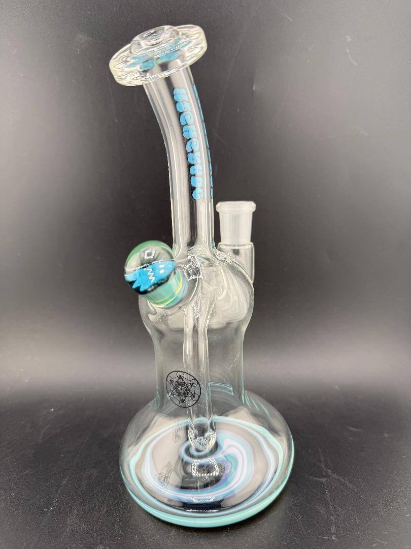 Highgrade Glass Banger Hanger w/ Reversal Bottom 14mm 90° displayed against a dark background.