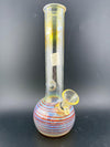 Highgrade Glass OG 9mm Tube Slide Gromit Fitting showcasing a vibrant striped design for a unique glass setup.