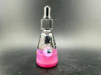 Highgrade Glass Dropper Bottle /  Vial - Crushed Opal showcasing a shimmering pink design with iridescent beauty.