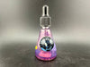 Highgrade Glass Dropper Bottle / Vial - Worked in purple with colorful design and dropper top.