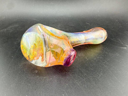 Highgrade Glass Hand Pipe - Heavy Fumed w/ Oversized Marble Cap showcasing vibrant colors and unique glasswork.