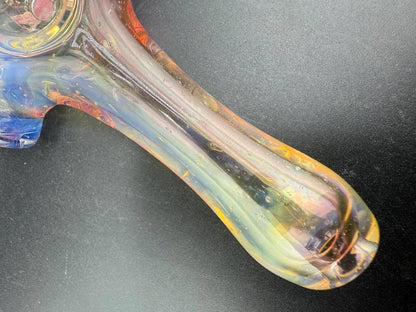 Highgrade Glass Hand Pipe - Heavy Fumed w/ Oversized Marble Cap showcasing vibrant coloration and smooth glass design.