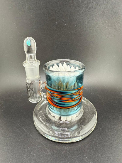 Highgrade Glass Heady Iso Q Tip Jar Fire  & Ice Wig Wag