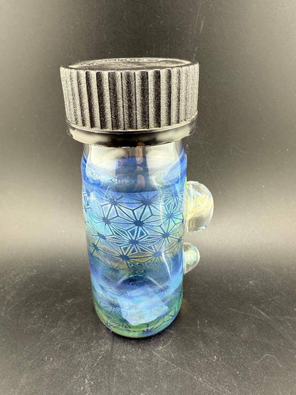 Highgrade Glass Medium Jar - Fumed tech displaying vibrant fumed color accents and intricate design.