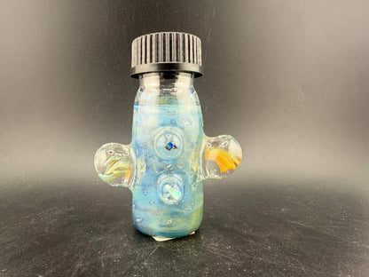 Highgrade Glass Medium Nug Jar - Fumed w/ Marble Attachments showcasing unique design and colors.