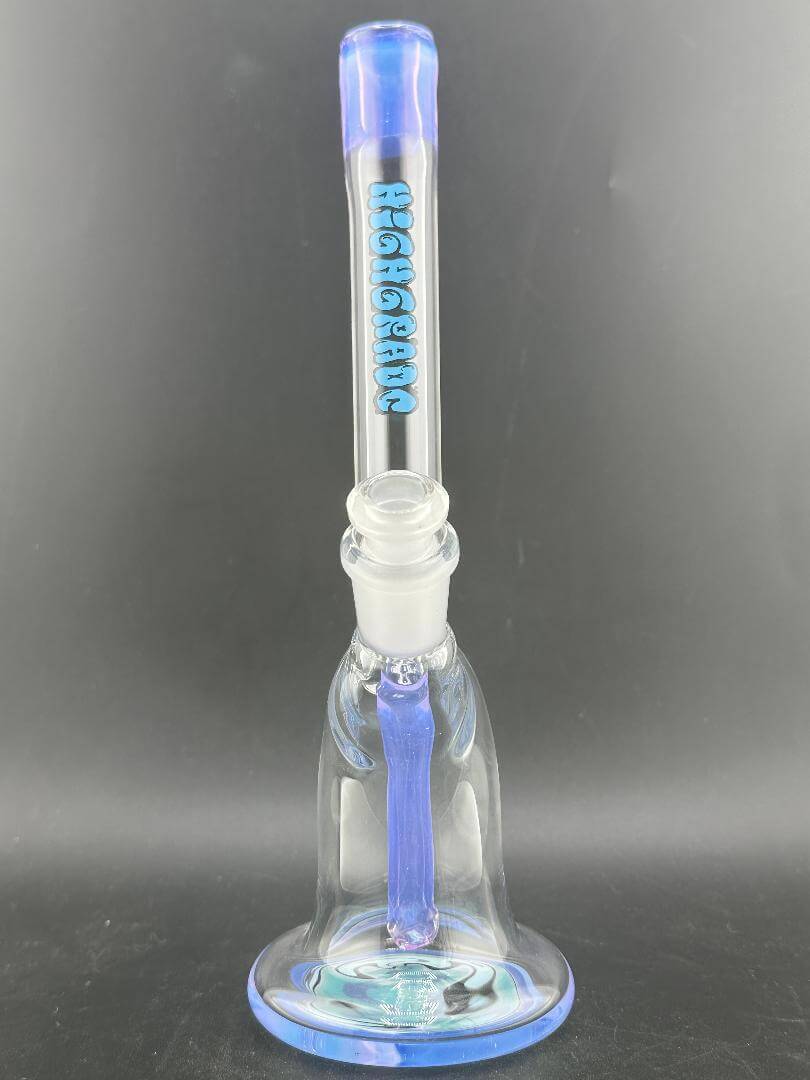 Highgrade Glass Mini Beaker - Color Accented Lip Wrap & Downstem w/ Wig Wag Reversal Bottom 10mm 45°