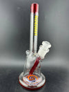 Highgrade Glass Mini Beaker - Color Accented Lip Wrap & Downstem w/ Wig Wag Reversal Bottom 10mm 45°