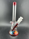 Highgrade Glass Mini Beaker - Color Accented Lip Wrap & Downstem w/ Wig Wag Reversal Bottom 10mm 45°