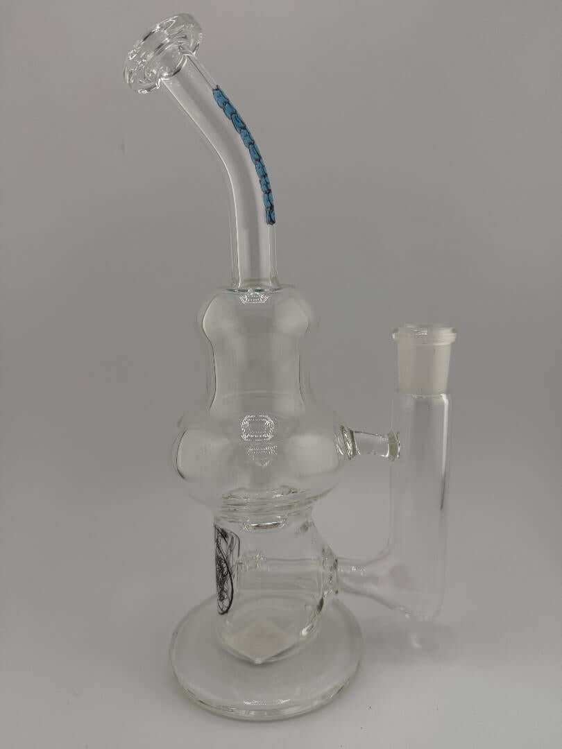 Highgrade Glass Mini Blooper Rig 14mm 90°; handmade rig with smooth airflow and compact design.