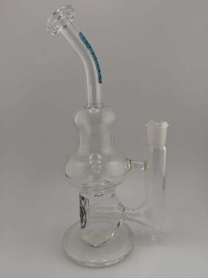 Highgrade Glass Mini Blooper Rig 14mm 90°; handmade rig with smooth airflow and compact design.