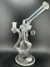 Highgrade Glass Recycler - Clear Rig Opal Marble Attachment & Sacred Geometry Bake ons 14mm 90° featuring intricate design and smooth function.