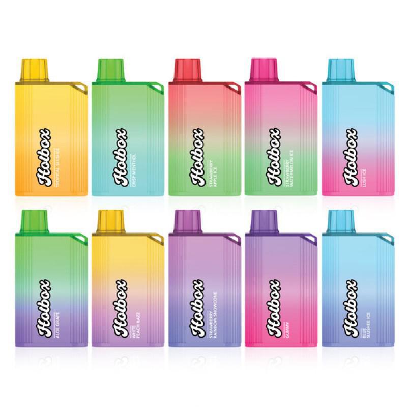 Hotbox 7500 Disposable vape pods in vibrant colors, showcasing premium flavors and convenient design for a smooth vaping experience.