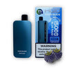HQD Cuvie Glaze vape device with Blue Razz flavor, featuring a 5% nicotine strength and packaging warning.