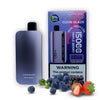 HQD Cuvie Glaze disposable vape with Triple Berry flavor, showing device and warning label with berries.