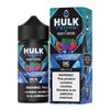 Hulk Tears 100ml e-liquid bottle and box, featuring blue razz and straw-melon flavors, high VG for thick clouds.