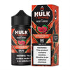 Hulk Tears 100ml e-liquid bottle and packaging with watermelon and berry flavors, featuring bold design and nicotine warning.