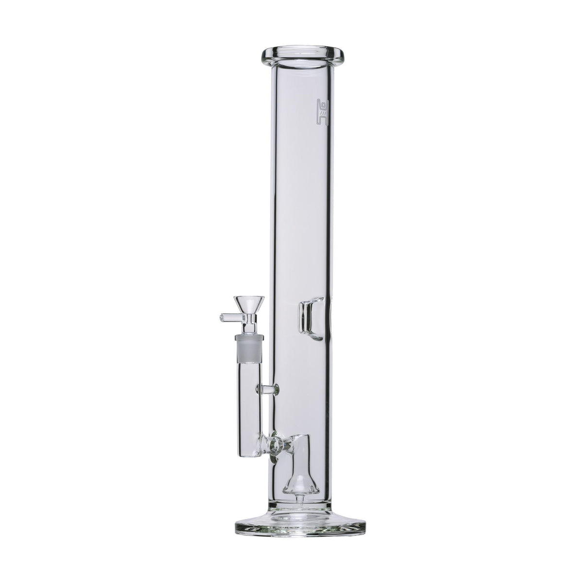 Human Grade 15" Tube water pipe made of durable borosilicate glass with built-in percolator.